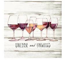 Uncork and Unwind (Beverage Napkin)