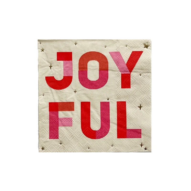 "Joyful" Cocktail Napkins