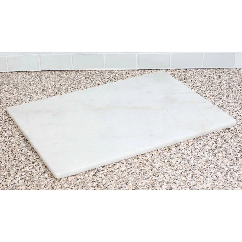 12" x 16" Marble Cutting Board, White