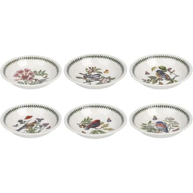 Portmeirion Botanic Garden Birds Collection Pasta Bowl Set of 6 - 8.5 inch