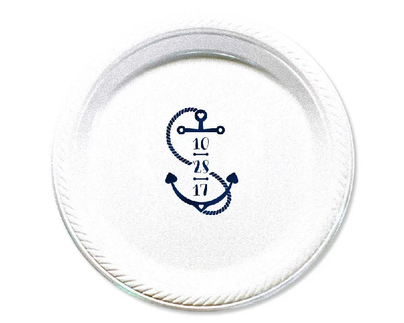 Nautical Anchor 7" Cake Plate Design #1714