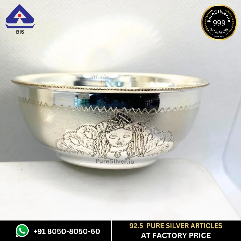 Resell: Pure Silver Bowl - Delhi Cartoon Silver Bowl With Weights (40 - 225 gms / 3" - 7")