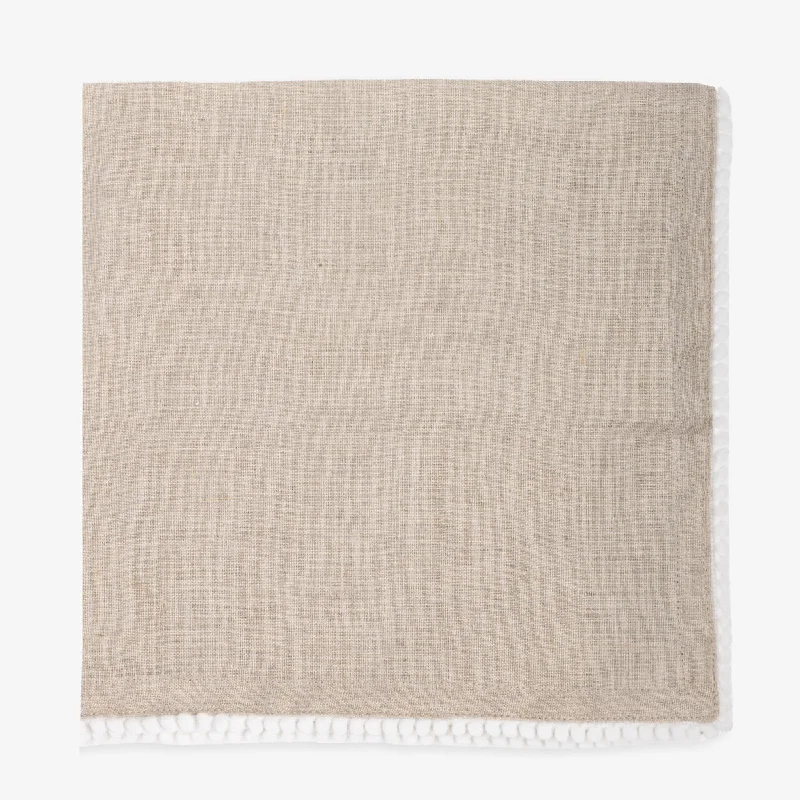 Pom Pom Linen Napkin Beige