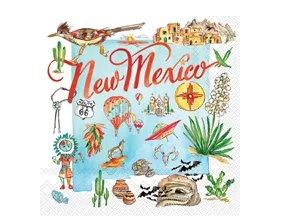 New Mexico State (Beverage Napkin)