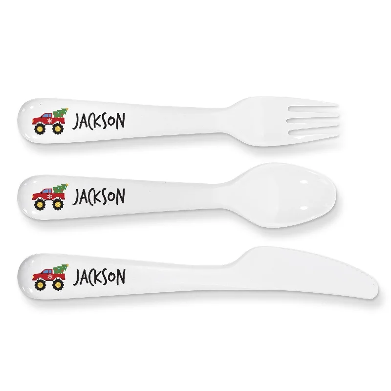 Red Monster Truck Kids' Cutlery Set