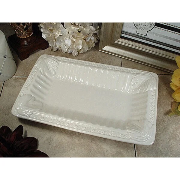 D'Lusso Designs Couture Line Ceramic Deep Rectangular Platter