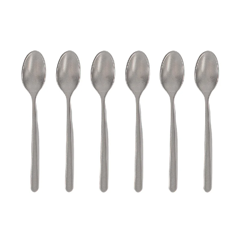 Abert Step Teaspoon - Matte Silver