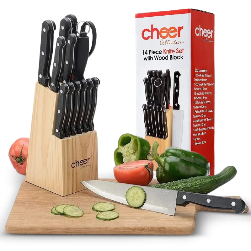 Cheer Collection 13-Piece Stainless Steel Knife Set