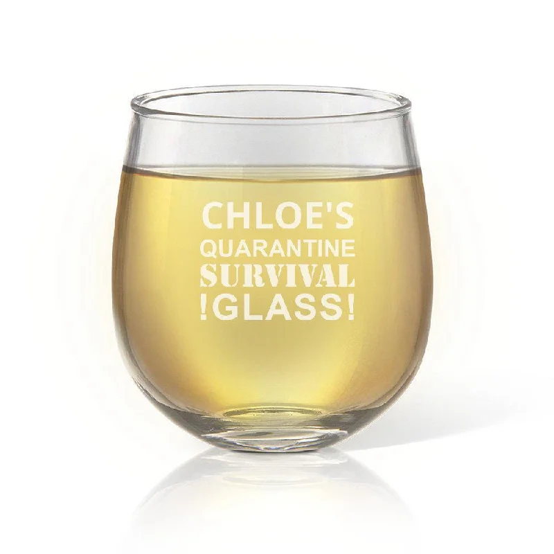 Quarantine Stemless Wine Glass