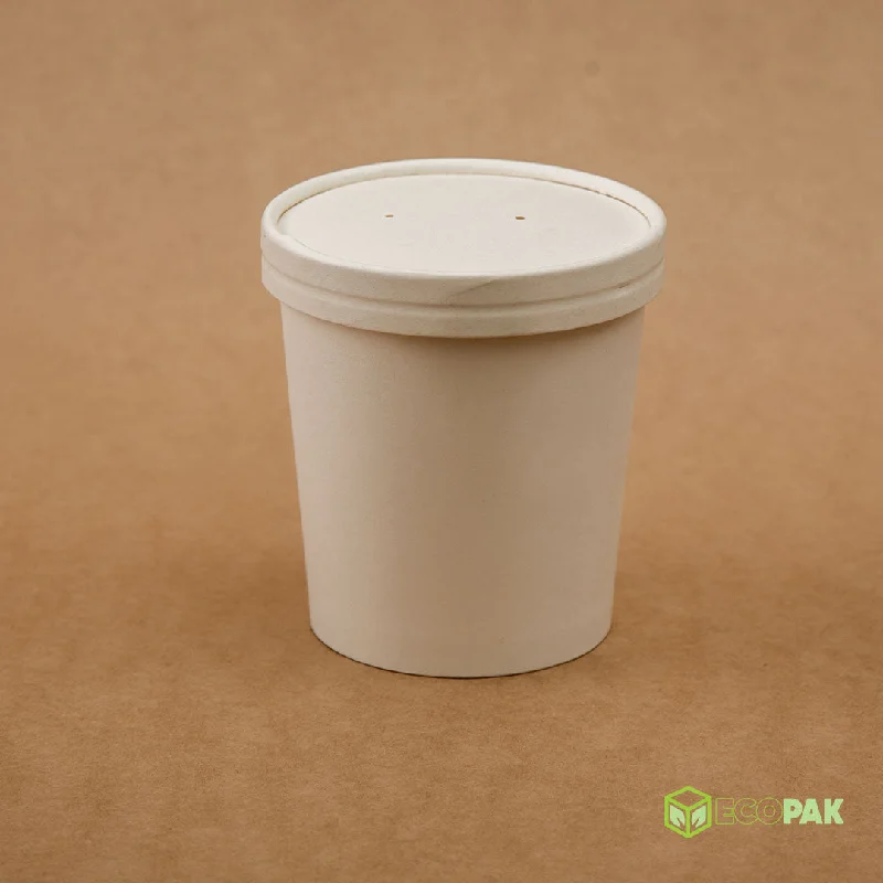 480 ml Kraft bowl with lid (White)