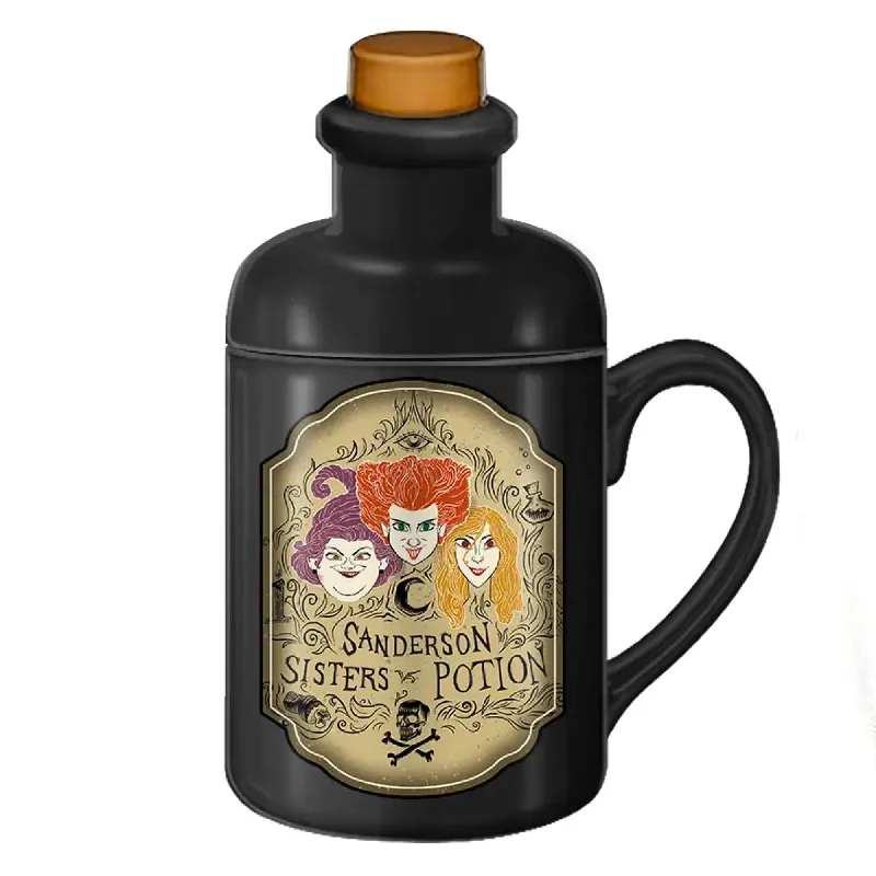 Hocus Pocus Sisters Potion Label 20oz Ceramic 3D Sculpted Mug