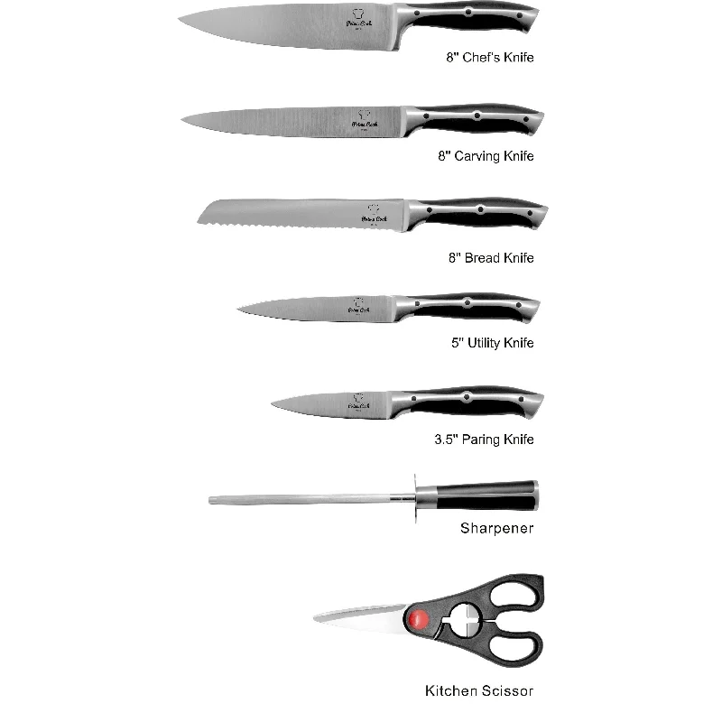 Prime Cook Stainless Steel 8-piece Knife Set