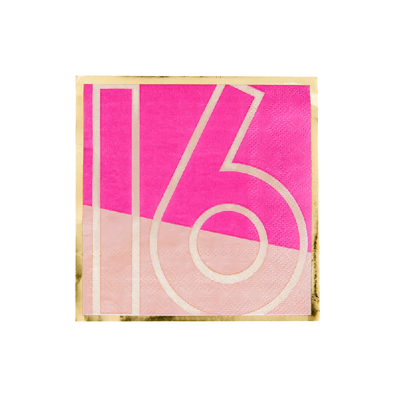 Sweet "16" Cocktail Napkins