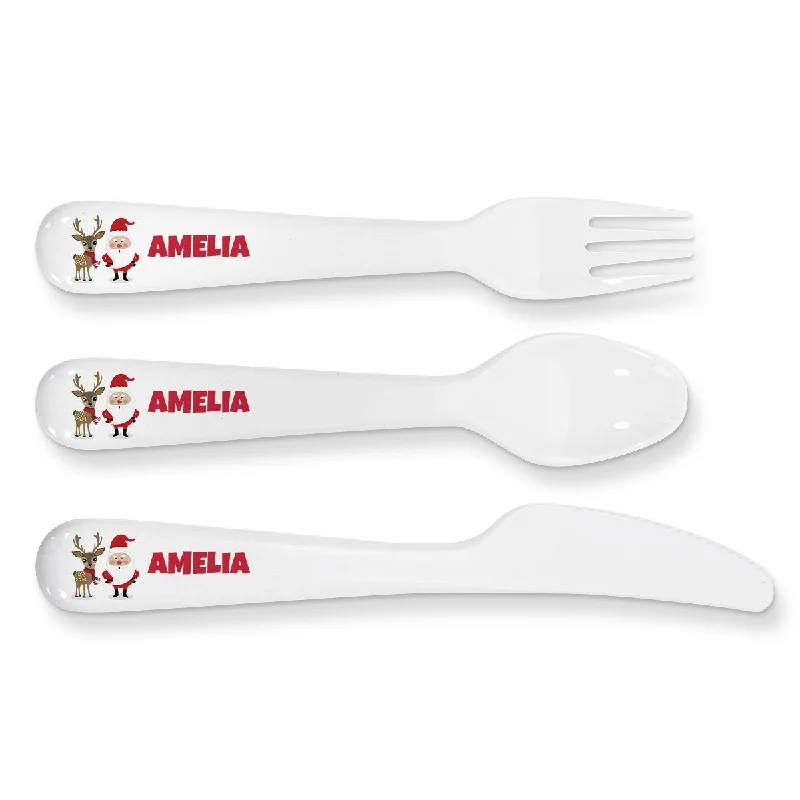 Santa & Reindeer Kids' Cutlery Set