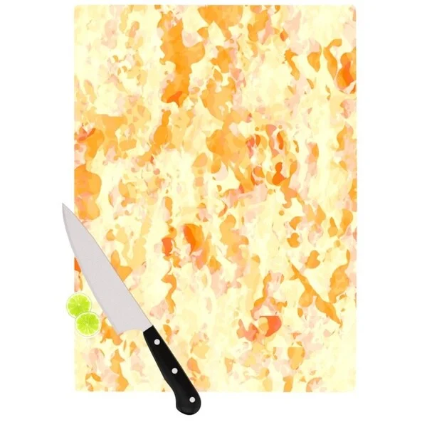 KESS InHouse CarolLynn Tice 'Explosion' Orange Cutting Board