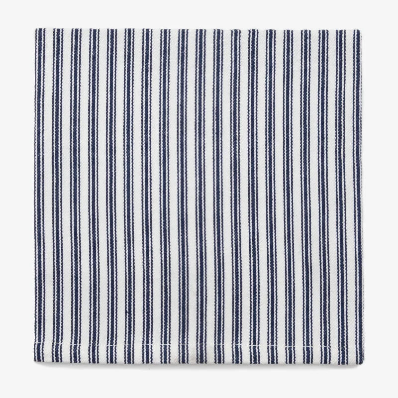 Ticking Stripe Napkin Navy 45 x 45cm