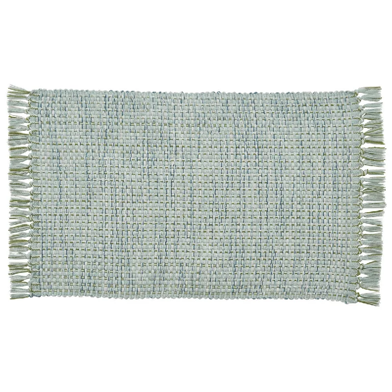 Basketweave Placemats Barely Blue - Cotton Set Of 6 Park Designs