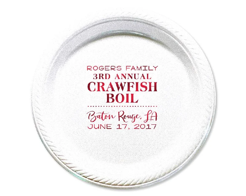 Crawfish Boil Family Reunion Plate Design #1759