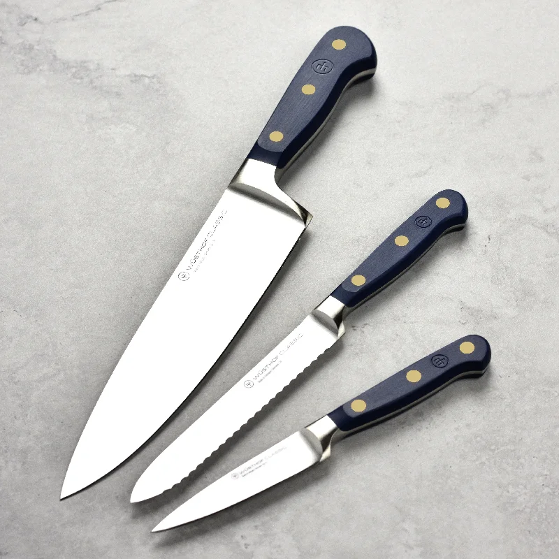 Wusthof Classic 3 Piece Wild Blueberry Knife Set