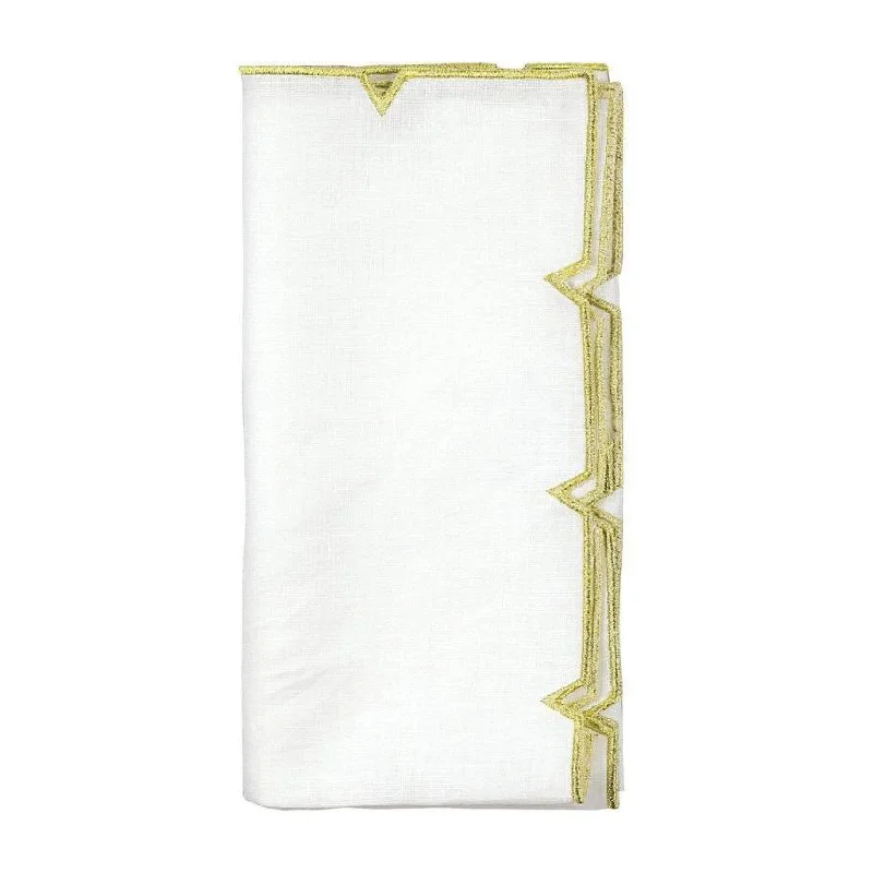 Divot - White & Gold Napkin (Set of 4)