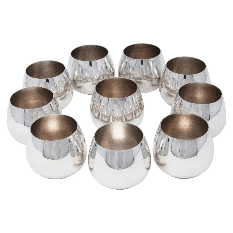 William Rogers Silver Plate Tapered Roly Poly Cups