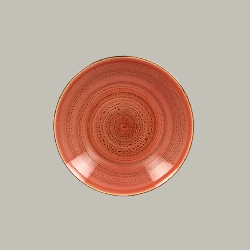 Twirl Deep Coupe Plate - coral Red 26cm