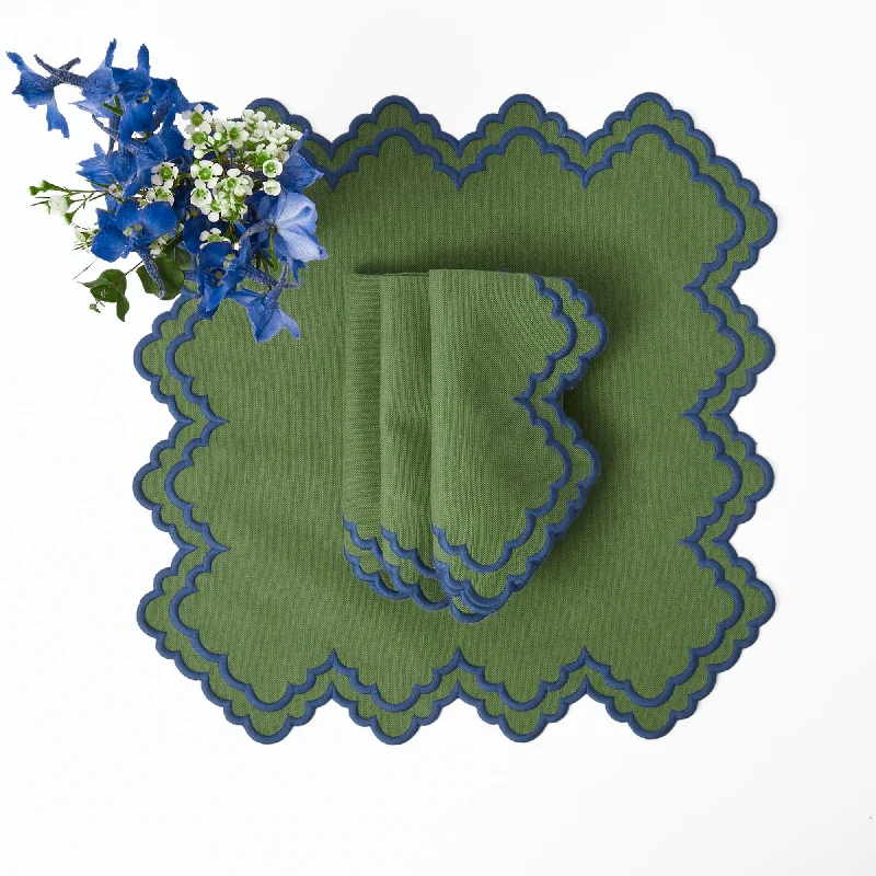 Scarlett Green & Blue Napkins (set of 4)