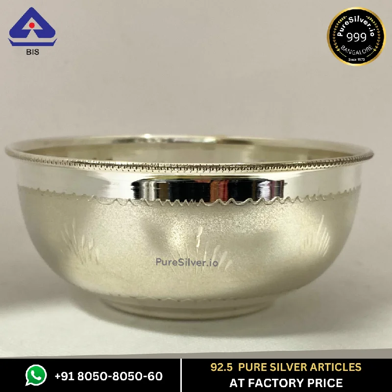 Resell: Pure Silver Bowl - Delhi Cartoon Silver Bowl With Weights (25 - 225 gms / 3" - 7")