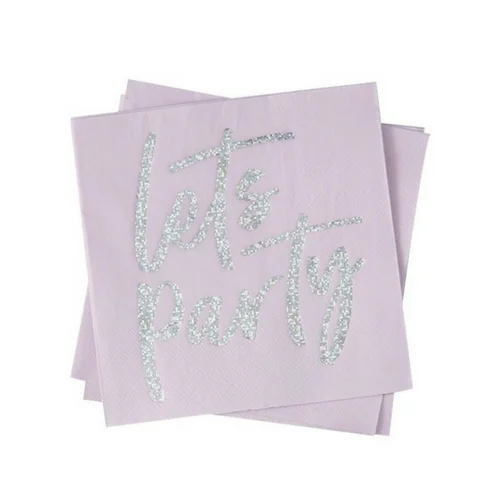 "Let's Party" Iridescent Large Napkins