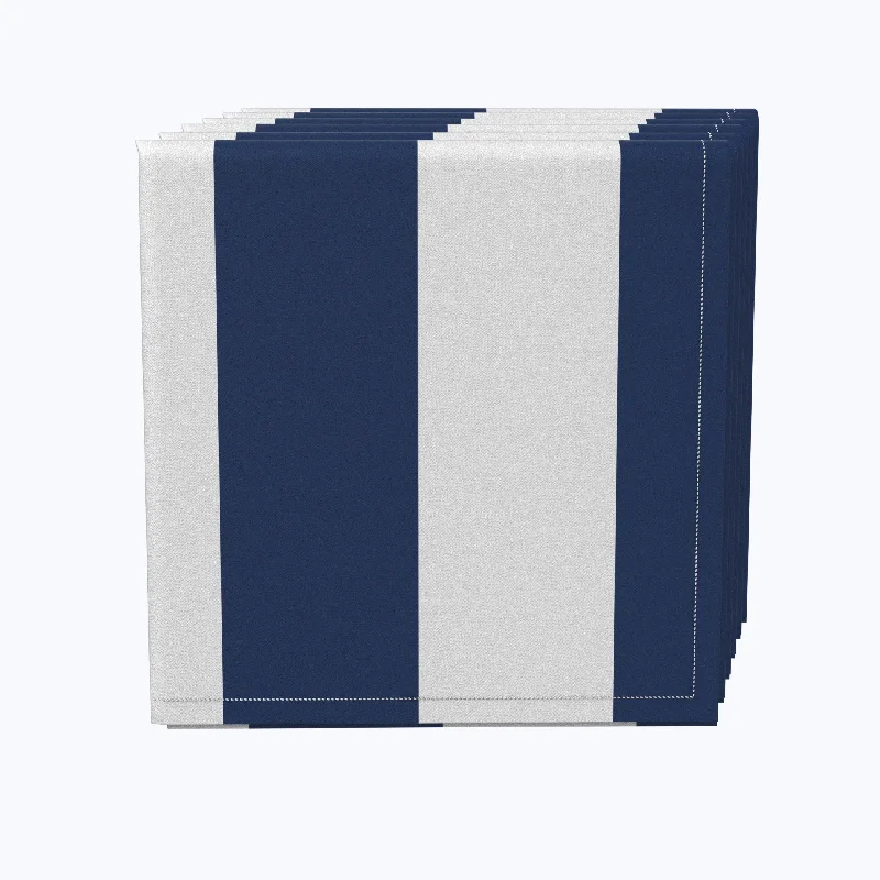 Navy & White Cabana Stripe Napkins