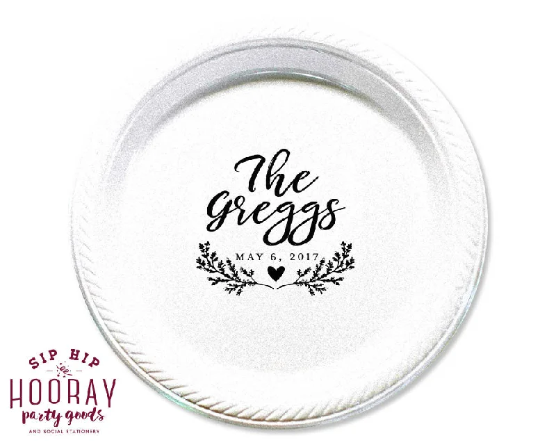 Custom Floral Wedding Plates #1848