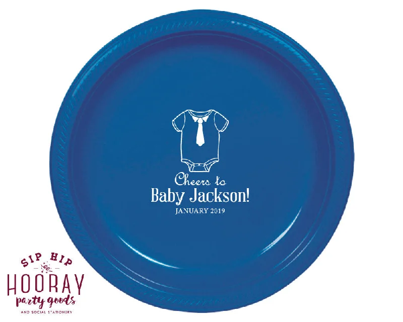 Baby Shower Gender Reveal Cake Plates #1959