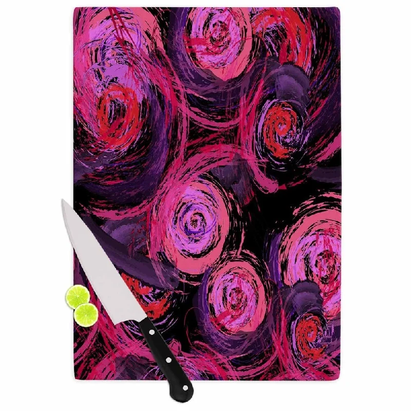 Kess InHouse Alison Coxon "Sophia Pink & Black" Pink Black Cutting Board