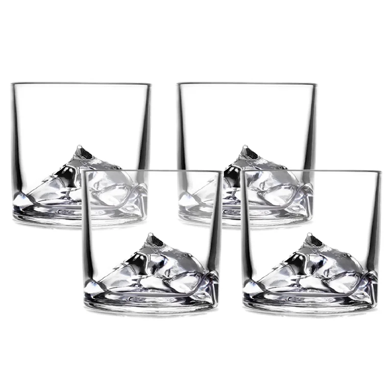 Everest Crystal Whiskey Glasses - Set of 4