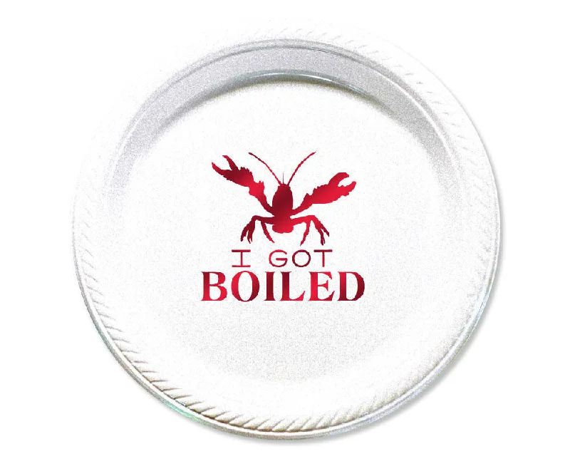 I Got Boiled Party Plate Design #1759