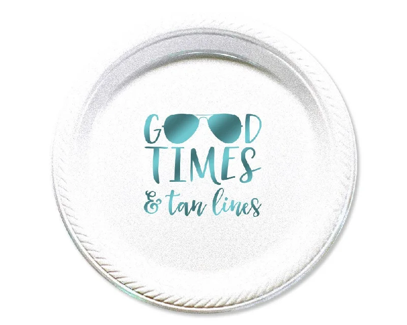 Good Times & Tan Lines Beach Cake Plate #1664