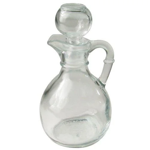 Cruet Vinegar & Oil W/ Stopper Glass 6Oz