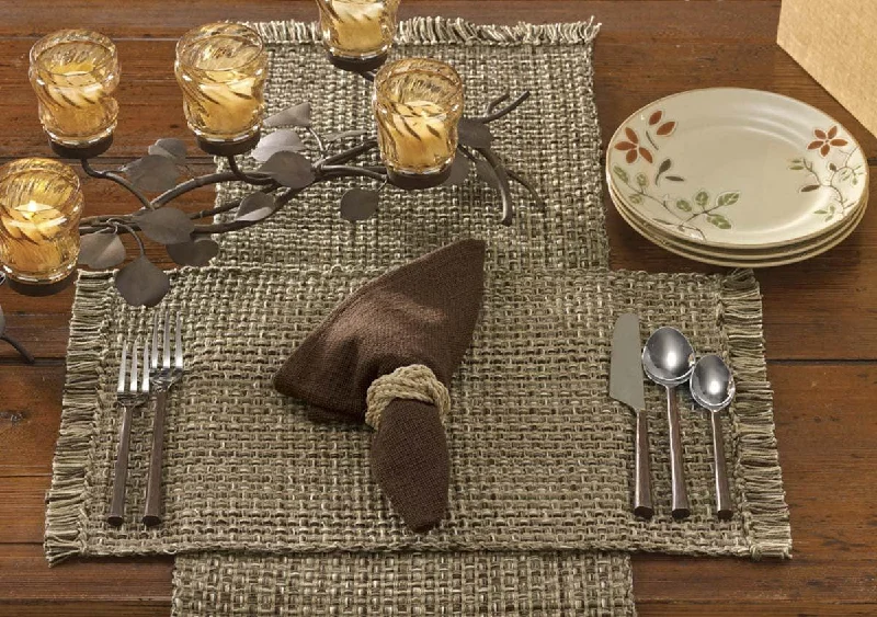 Tweed Placemats - Espresso Set Of 6 Park Designs