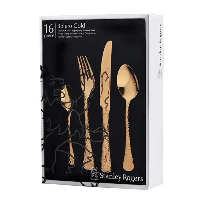 Stanley Rogers Bolero 16pc Cutlery Set Gold