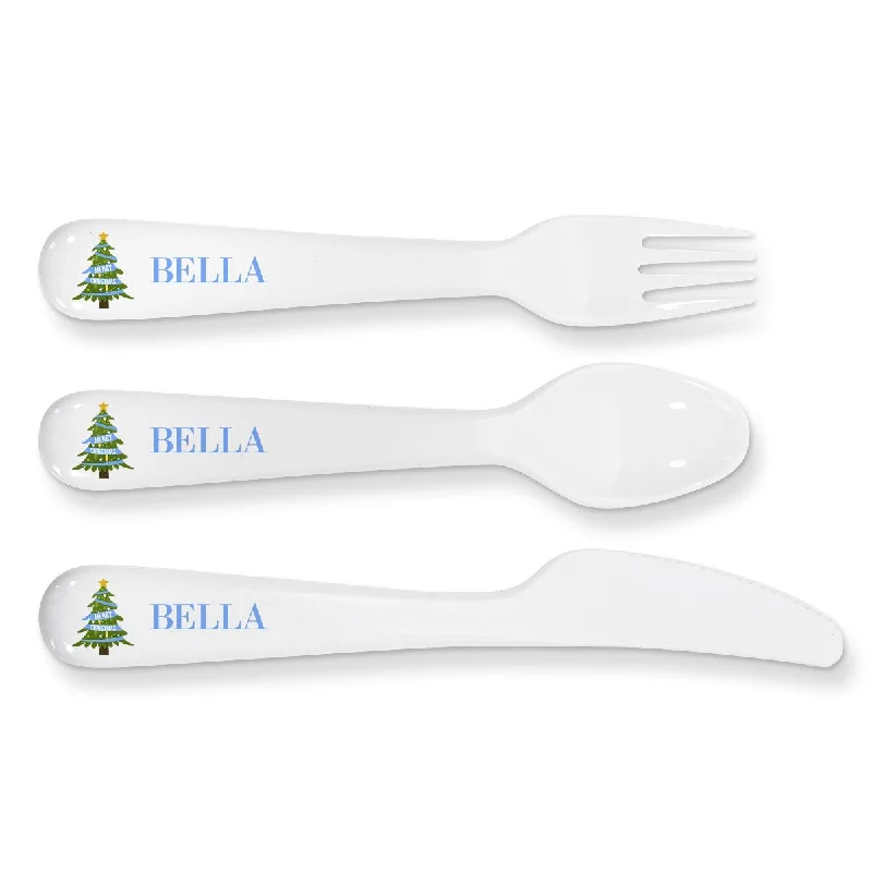 Blue Christmas Kids' Cutlery Set