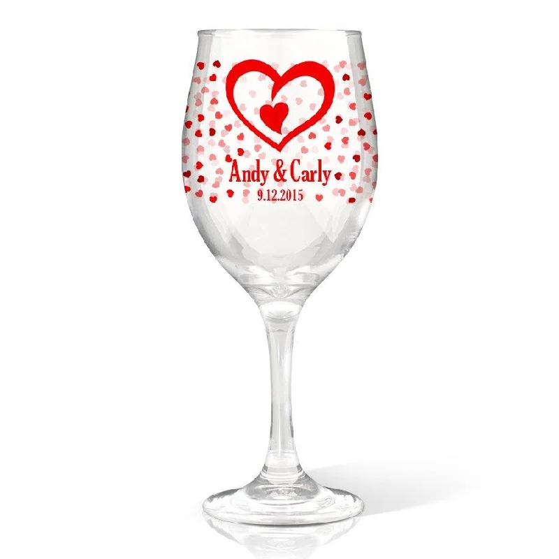 Hearts Wine Glass