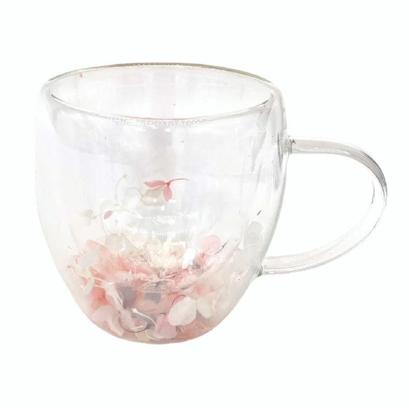 8.5OZ TEA GLASS W/FLOWER- 1PC