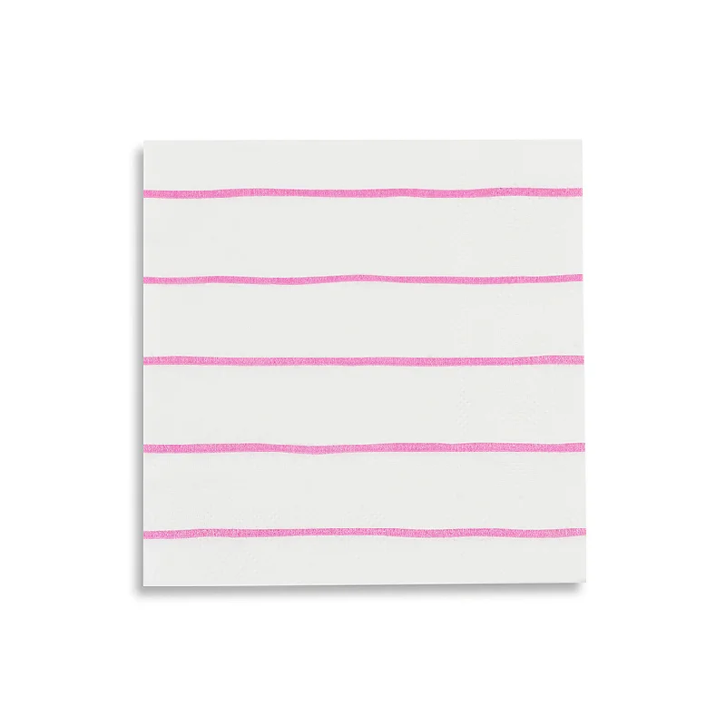 Cerise Frenchie Striped Petite Napkins