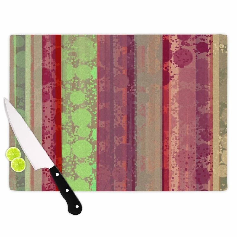 KESS InHouse Cvetelina Todorova 'Magic Carpet' Green Maroon Cutting Board