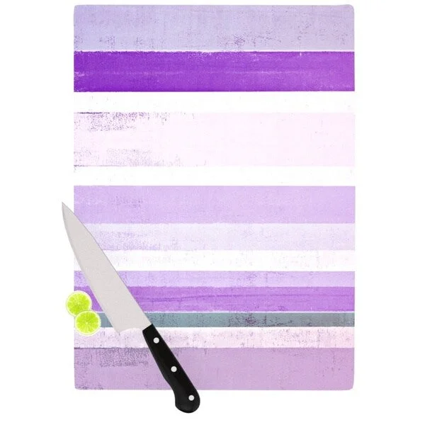 KESS InHouse CarolLynn Tice 'Grape' Purple White Cutting Board