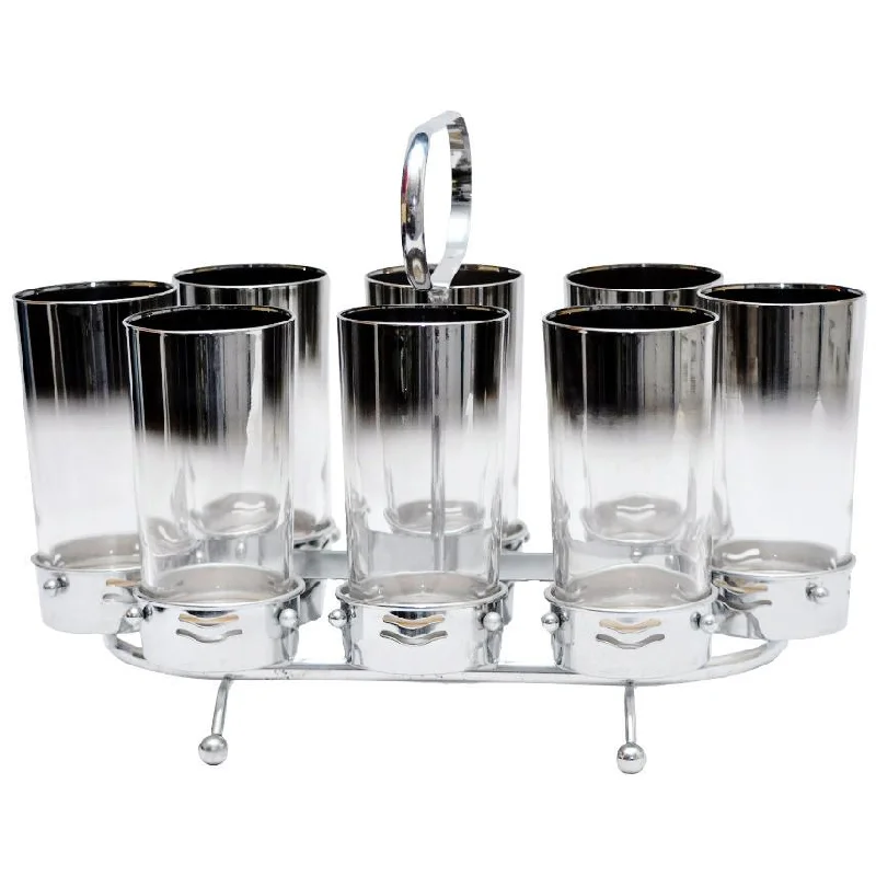 Mercury Collins Glass & Coaster Caddy