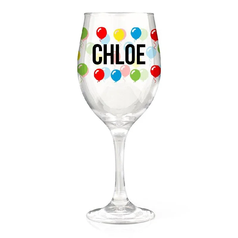 Balloons Wine Glass