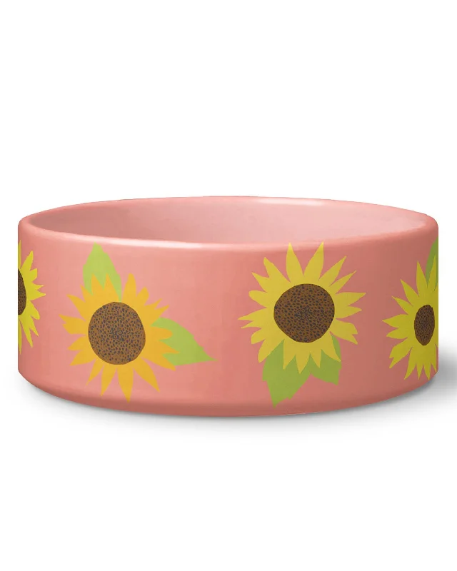 Sunflower Sunshine Dog Bowl