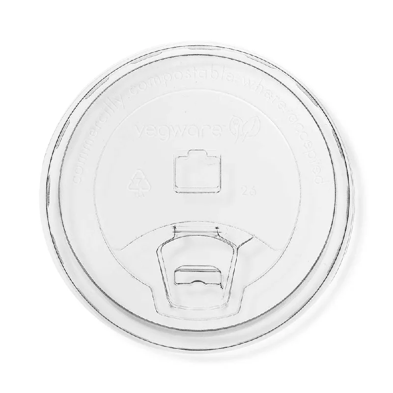 Flat PLA Lid - Fold-Back Sipper Hole - 96 series