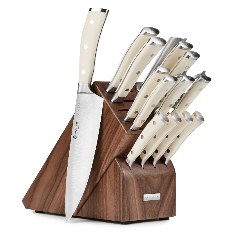 Wusthof Classic Ikon Creme 16 Piece Walnut Knife Block Set